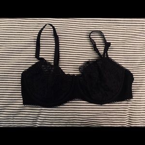 Victoria Secret Black Lace Bra 38D